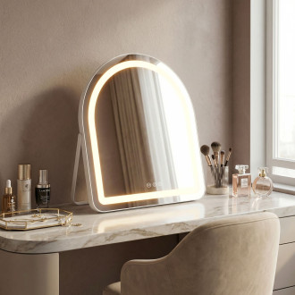 REA Zrcadlo LED GLAM White 40x45cm HOM-12018