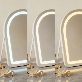 REA Zrcadlo LED GLAM White 40x45cm HOM-12018