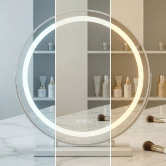 REA Zrcadlo LED MAKE-UP White 50 cm HOM-12021