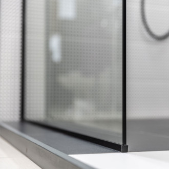 Mereo Novea sprchová stěna Walk in Black 80 x 200 cm, sklo 8mm, EASY CLEAN CK10601HB