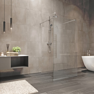 Mereo Novea sprchová stěna Walk in Black 70 x 200 cm, sklo 8mm,  EASY CLEAN CK10600HB