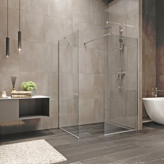 Mereo Novea sprchová stěna Walk in Black 70 x 200 cm, sklo 8mm,  EASY CLEAN CK10600HB