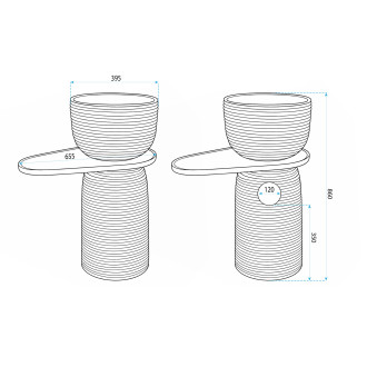 Volně stojící umyvadlo REA Azalia