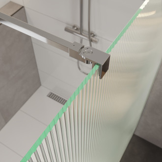 Novea sprchová stěna, 80 x 200 cm, sklo 8mm, Line, lišta ke stěně, EASY CK10601HL