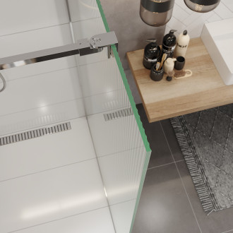 Novea sprchová stěna, 70 x 200 cm, sklo 8mm, Line, lišta ke stěně, EASY CK10600HL