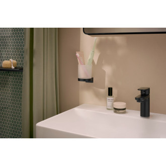Držák skleniček Hansgrohe AddStoris Svčetně skleničky matná černá 41769670