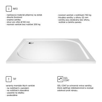 Set: spr.kout CK34123Z 90x90x185cm, chrom ALU, sklo čiré,litá vanička CV35M, CK34123ZM