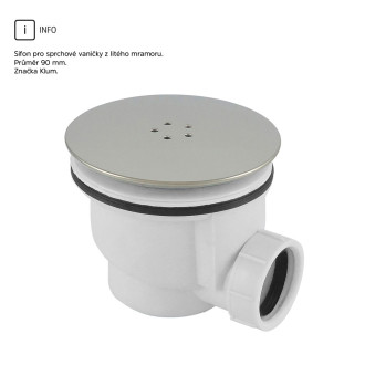 Set: spr.kout CK34123Z 90x90x185cm, chrom ALU, sklo čiré,litá vanička CV35M, CK34123ZM