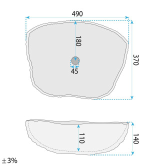 REA Umyvadlo na desku Isla Marlo REA-U3512