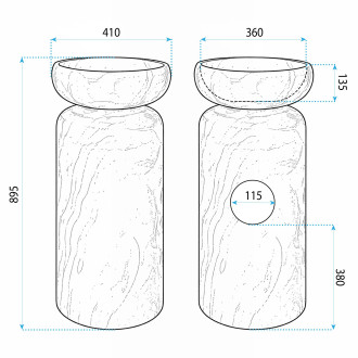 Volně stojící umyvadlo REA Cheri