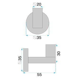 Koupelnový háček 39104 ORI Brush Gold