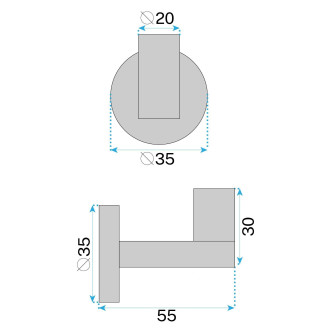 Koupelnový háček 39104 ORI Titan