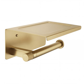 Držák na toaletní papír s poličkou 39105A ORI Brush Gold