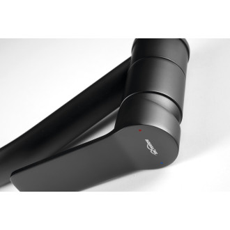 SINTRA umyvadlová baterie s otočnou hubicí, černá mat