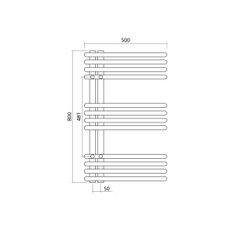 NYMPHA otopné těleso 500x800mm, bílá mat