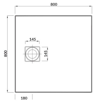 Cersanit Tako sprchová vanička slim bílá + sifon 80x80x4 S601-121