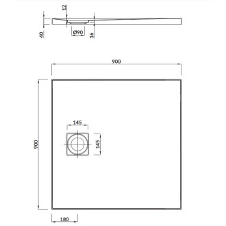 Cersanit Tako Slim set B187 vanička bílá 90x90x4 S601-122