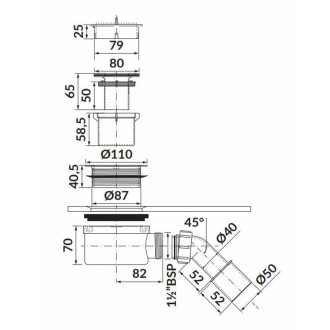 Cersanit Tako Slim set C254 vanička šedá M 120x90x4,5 S208-001
