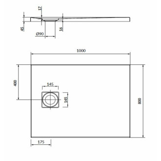 Cersanit Tako Slim set C254 vanička šedá M 120x90x4,5 S208-001