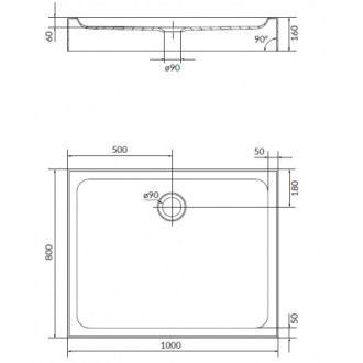 Cersanit Tako sprchová vanička integr. s panelem 80x100x16 S204-027