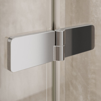 Novea pivotový kout, obdél., 70x80x200 cm, L/P, chrom ALU, sklo čiré, EC CK11903Z