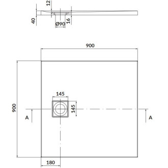 Cersanit Tako Slim set B451 vanička bílá M 90x90x4 S932-158