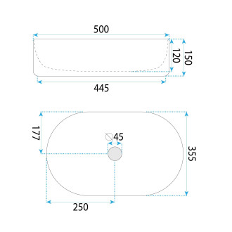 Umyvadlo na desku Oktawia Kallisto