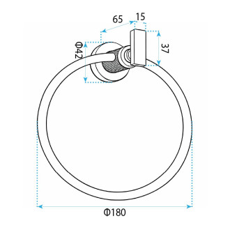 Koupelnový věšák Ring 81307 Rivo Brush Gold