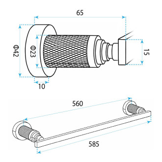 Koupelnový věšák 81301 Rivo Brush Gold