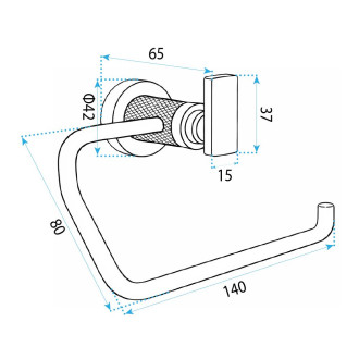 Držák na toaletní papír 81305 Rivo Brush Gold