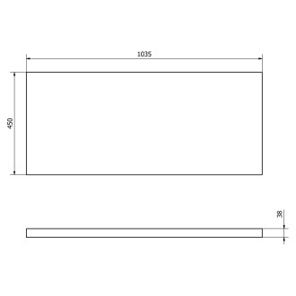 VEGA deska pod umyvadlo 104x45cm, dub černý