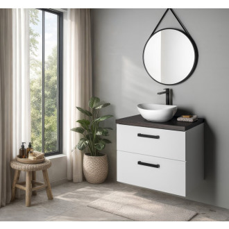 VEGA deska pod umyvadlo 72,5x45cm, dub černý