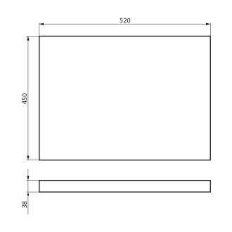 VEGA deska pod umyvadlo 52x45cm, dub černý