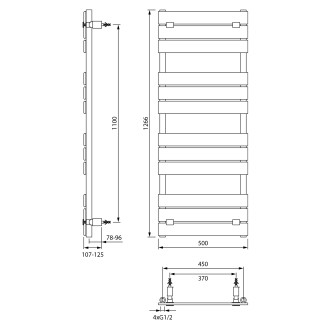 BONDECO otopné těleso 500x1266mm, bílá