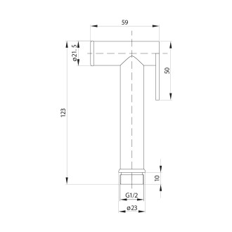Bidetová sprška kulatá, měď mat