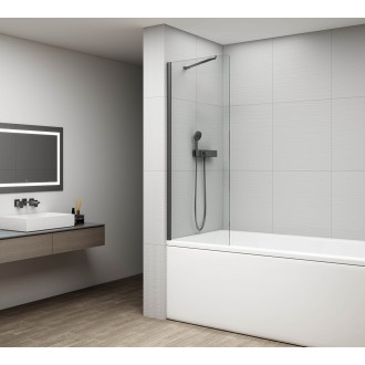 FISA vanová zástěna 800x1500mm, gun metal, čiré sklo FS1082-GM