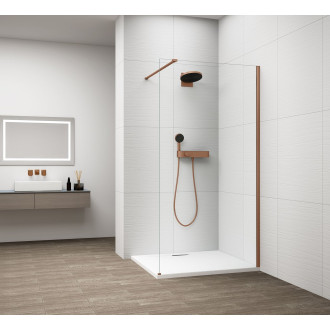 ESCA COPPER MATT sprchová zástěna k instalaci ke stěně, sklo čiré, 1300 mm ES1013-09