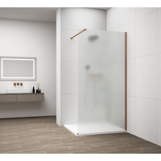 ESCA COPPER MATT sprchová zástěna k instalaci ke stěně, matné sklo, 1000 mm ES1110-09