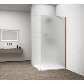 ESCA COPPER MATT jednodílná sprchová zástěna k instalaci ke stěně, matné sklo, 700 mm