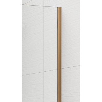 ESCA COPPER MATT jednodílná sprchová zástěna k instalaci ke stěně, sklo Flute, 1100 mm