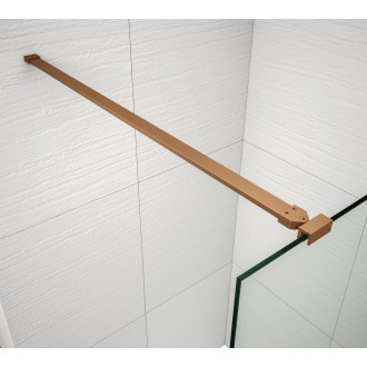 ESCA COPPER MATT jednodílná sprchová zástěna do prostoru, sklo Flute, 1300 mm