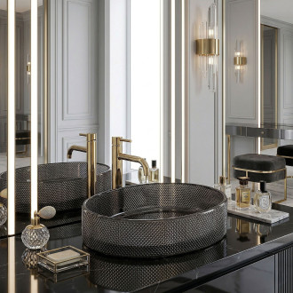 Umyvadlo na desku REA Mirella Black