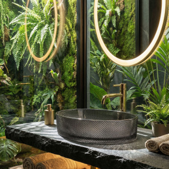 Umyvadlo na desku REA Mirella Black