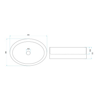 Umyvadlo na desku REA Mirella Black