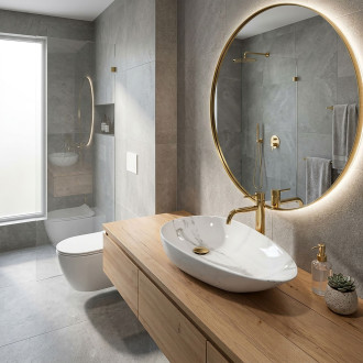 REA Umyvadlo na desku GRETA 65 Bianco Shiny REA-U6501