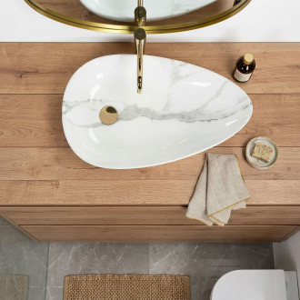 REA Umyvadlo na desku GRETA 65 Bianco Shiny REA-U6501