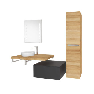 Umyvadlo na desku bez přepadu, 355x120 mm, kulaté, keramické UC363612C