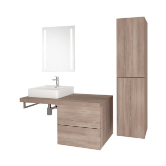 Mereo Umyvadlo na desku i zavěšení s přepadem, 420x420x120 mm, keramické UC424212