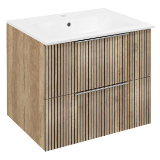 CIRASA STRIP umyvadlová skříňka 59,2x52x46cm, dub alabama CR611-2322