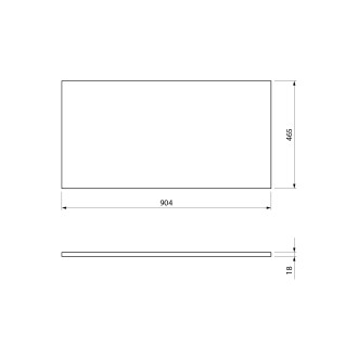 Deska DTDL 90,4x1,8x46,5cm, dub cuneo